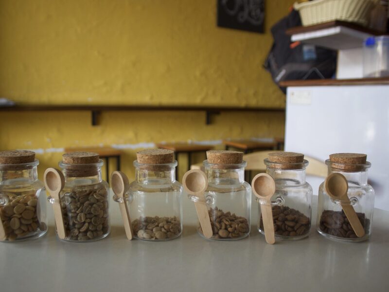 Glass Storage Jars with Cork Lids, Set of 4
