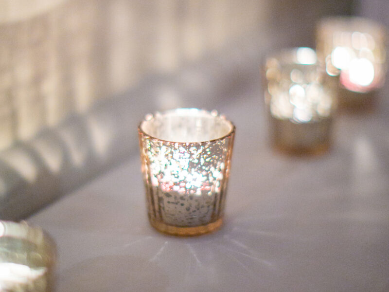 Glass Votive Candle Holders, Set of 6