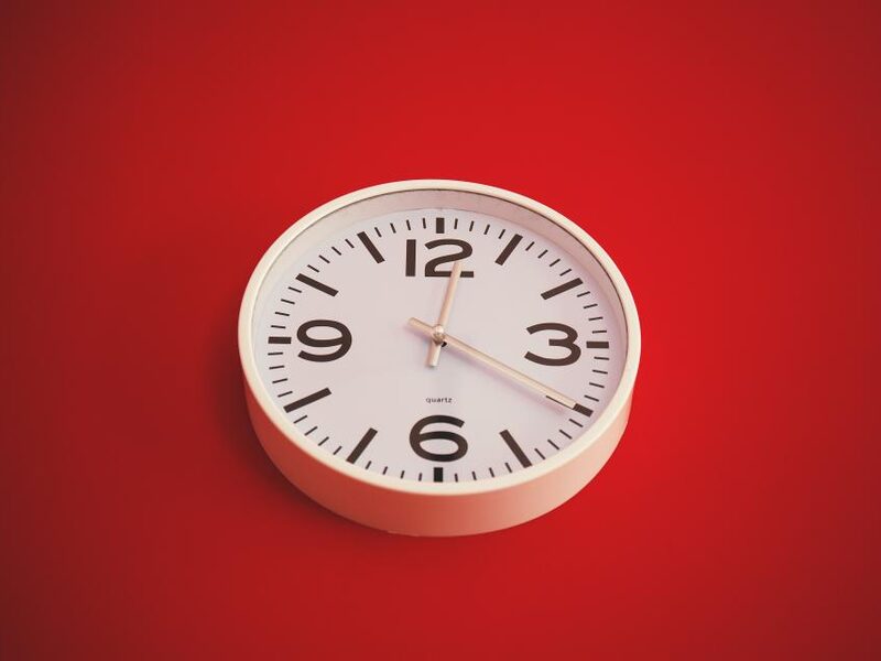 Silent Quartz Wall Clock, 12 in